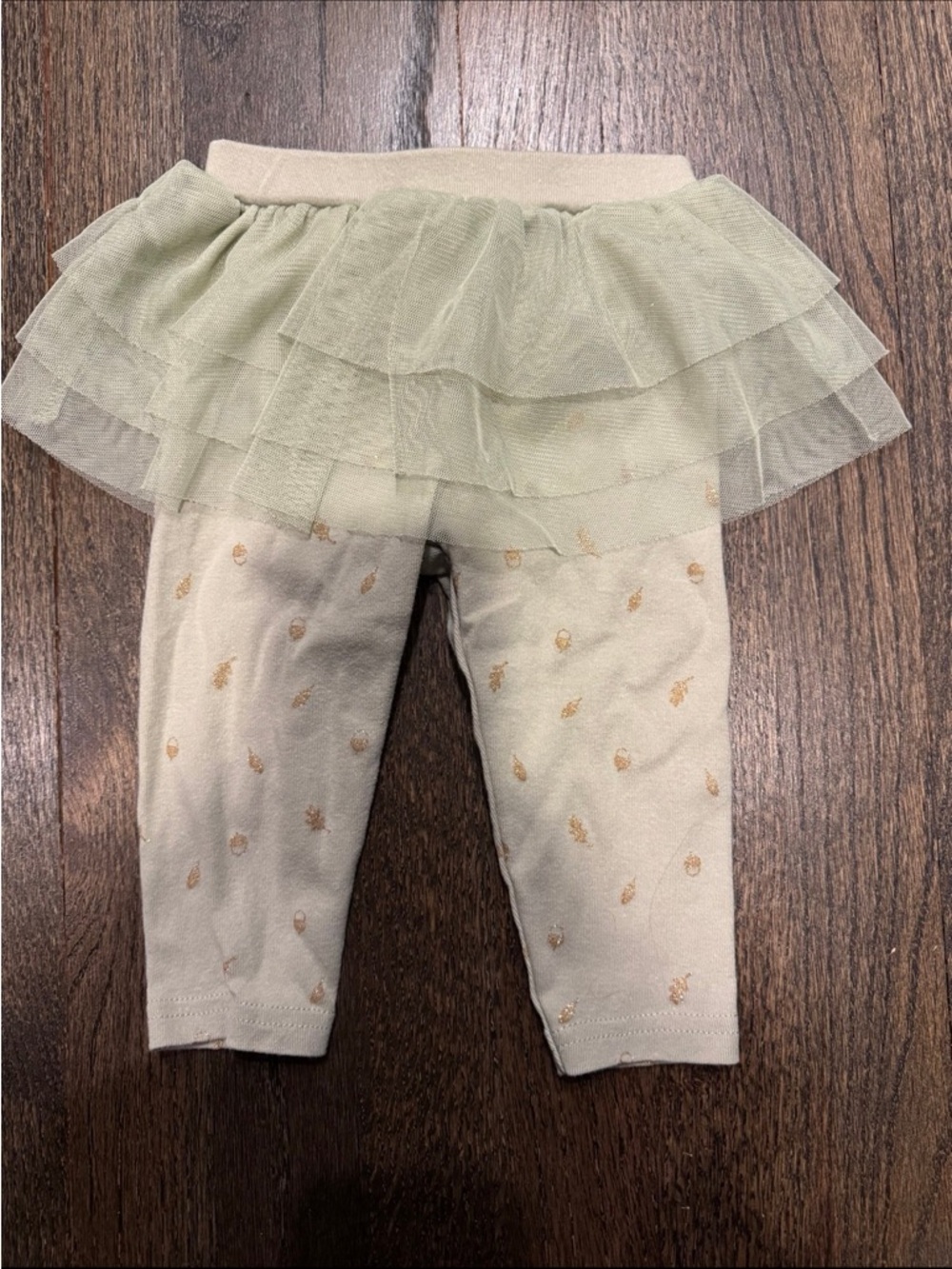 Baby tutu pants with gold leaf detail size 9 months